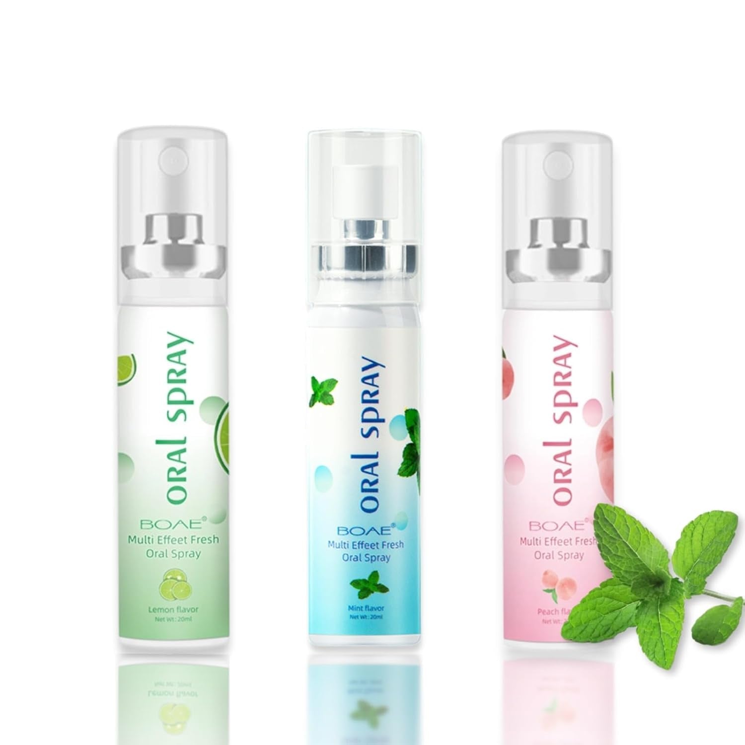 3 Count Fruit Mint Mouth Spray, Breath Spray for Adults, Bad Breath Treatment Oral Breath Spray, Breath Freshener for Bad Breath Mouth Spray, Dry Mouth Spray, (0.7OZ/20ML)