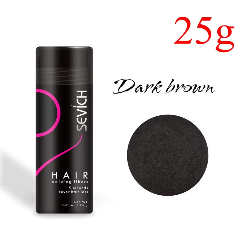 10 Colors Hair Fibers Keratin 25G Hair Building Fibers Thickening Spray Hair Loss Products Instant Regrowth Powders
