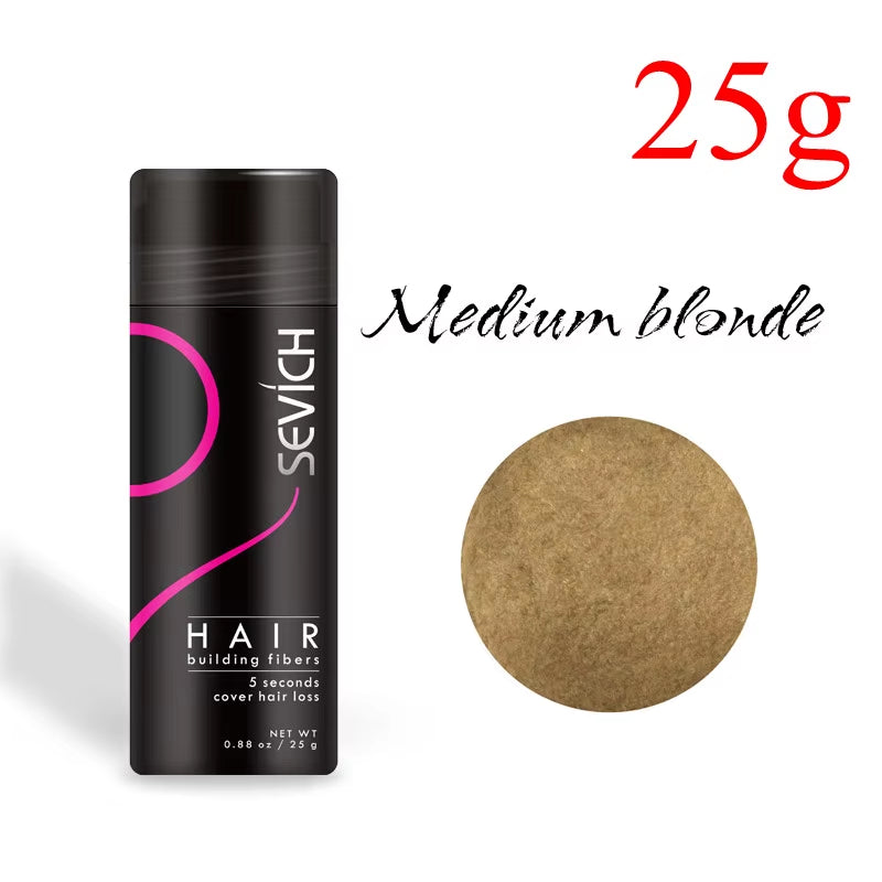 10 Colors Hair Fibers Keratin 25G Hair Building Fibers Thickening Spray Hair Loss Products Instant Regrowth Powders