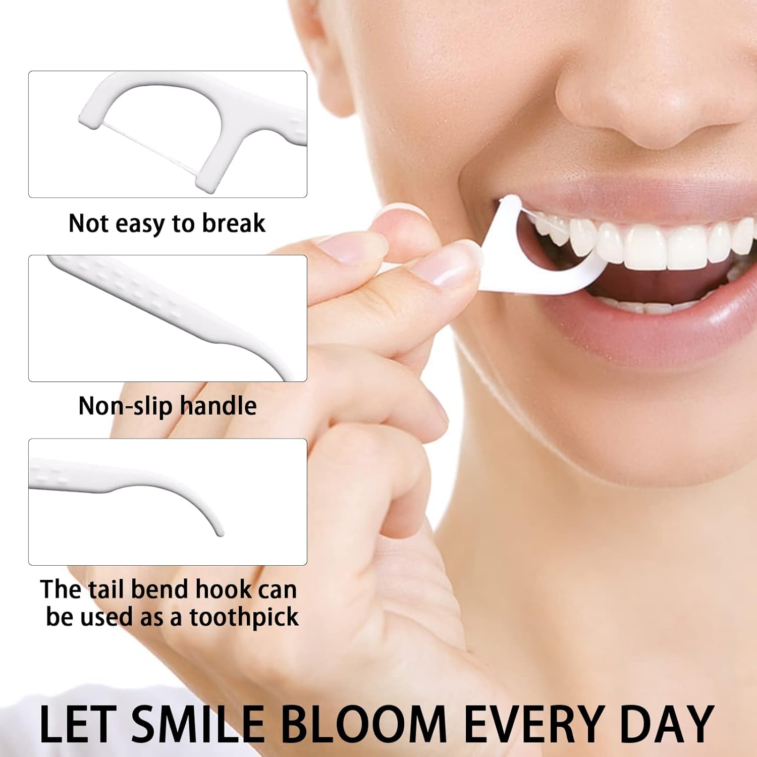Floss Sticks for Adults Toothpicks Floss Picks Dental Floss Portable Floss Dispenser Floss Box Dental Floss Picks Dispenser Floss Pick Holder Automatic Floss Organizer Travel Floss (Black+Black)