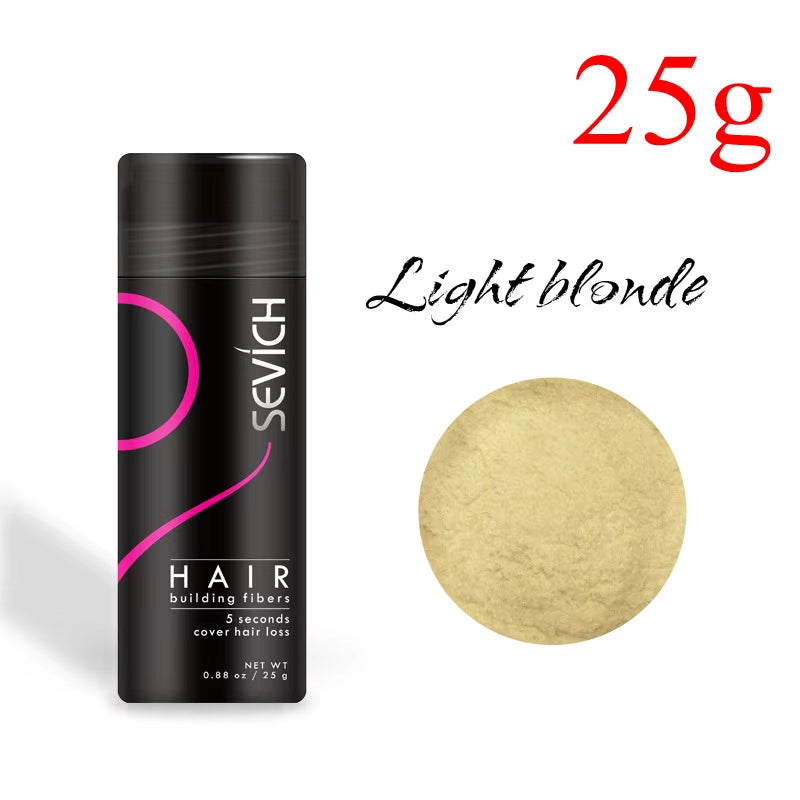 10 Colors Hair Fibers Keratin 25G Hair Building Fibers Thickening Spray Hair Loss Products Instant Regrowth Powders