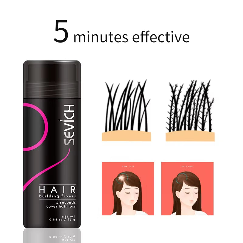 10 Colors Hair Fibers Keratin 25G Hair Building Fibers Thickening Spray Hair Loss Products Instant Regrowth Powders