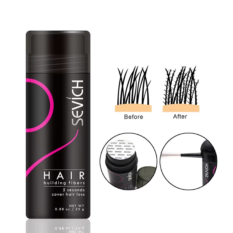 10 Colors Hair Fibers Keratin 25G Hair Building Fibers Thickening Spray Hair Loss Products Instant Regrowth Powders