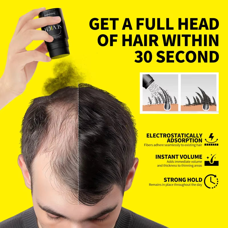 Hair Fibers Regrowth Powders Black Volumizing Hair Fibers Hair Building Fiber Natural Keratin Hair Styling Thickening Powder