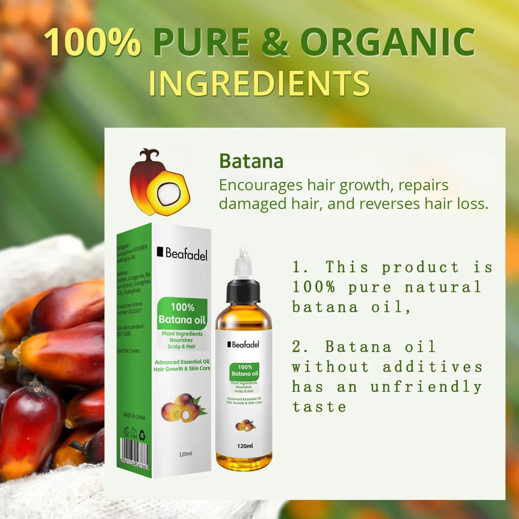 Batana Oil Hair Growth for Men Women Fast Growing Products Essential Oils Ginger anti Hair Loss Scalp Treatment Hair Care 120Ml