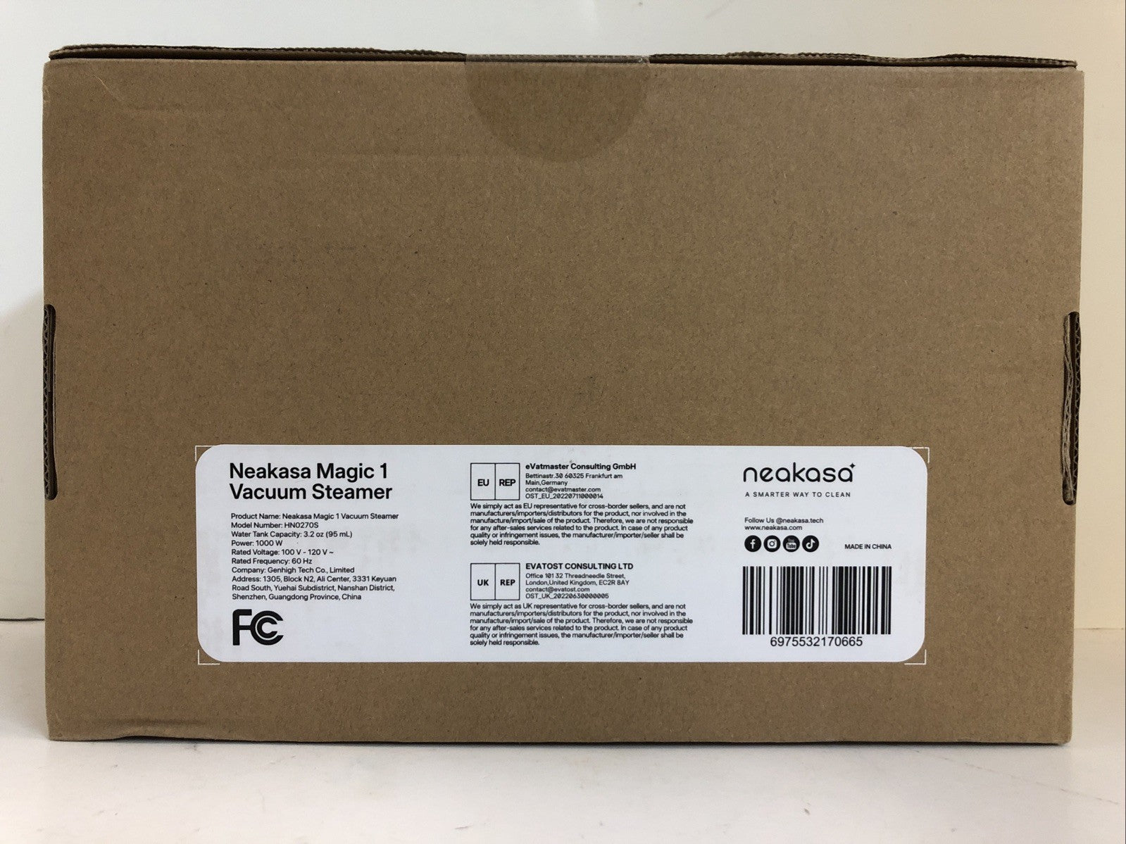 NEAKASA Magic 1 Vacuum Steamer Handheld Travel Garment Steamer for Clothes NIB