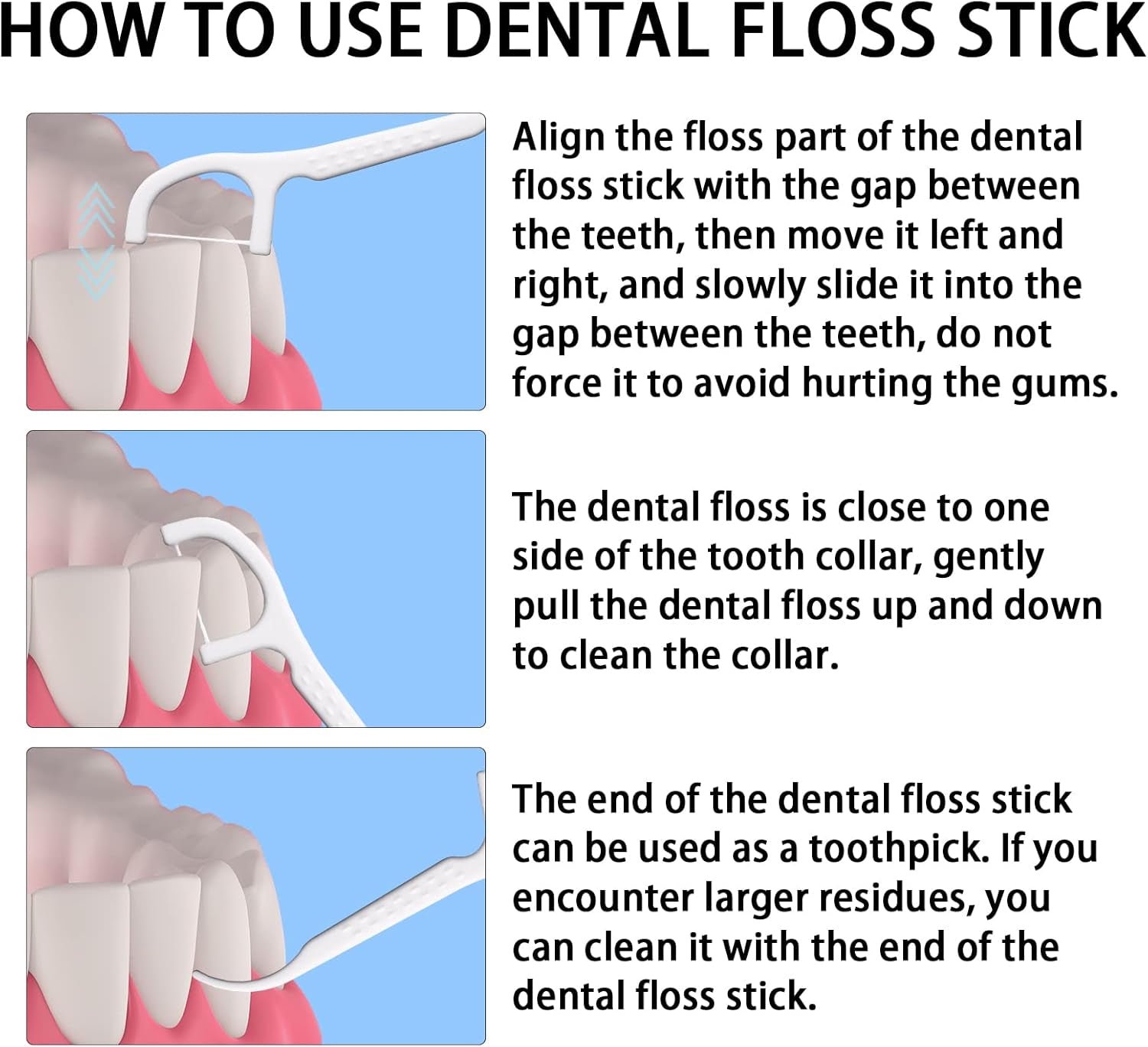 Floss Sticks for Adults Toothpicks Floss Picks Dental Floss Portable Floss Dispenser Floss Box Dental Floss Picks Dispenser Floss Pick Holder Automatic Floss Organizer Travel Floss (Black+Black)