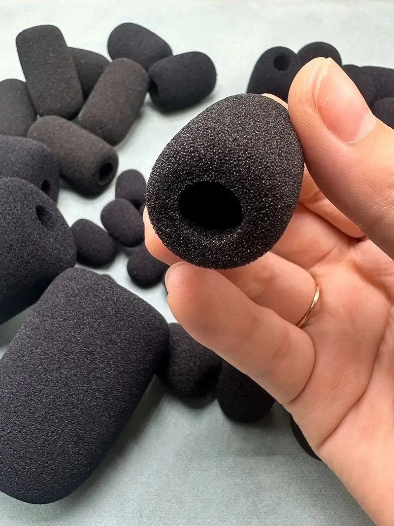 5 Pcs Small Foam Mini Microphone Covers for Headset Microphone Mic Cover for Headset Protection for Lavalier Microphones